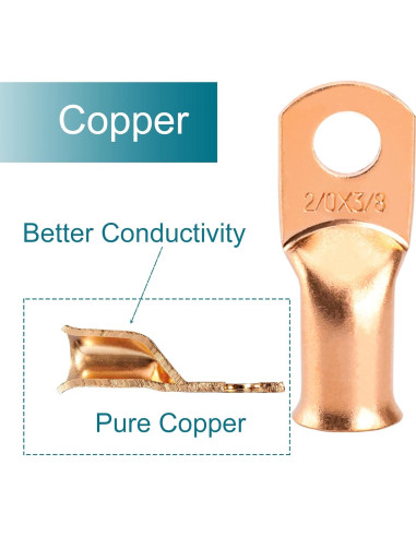 Conectores de terminal de batería SDZONGES 1/0 AWG 8 PCS