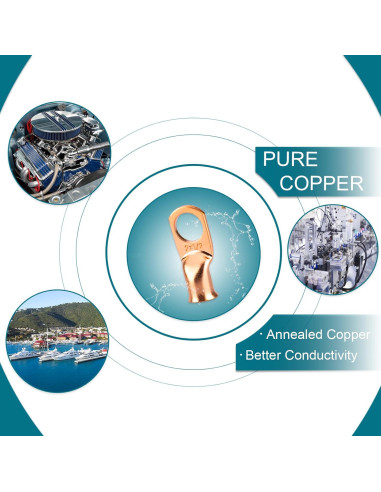 Conectores de terminal de batería SDZONGES 1/0 AWG 8 PCS