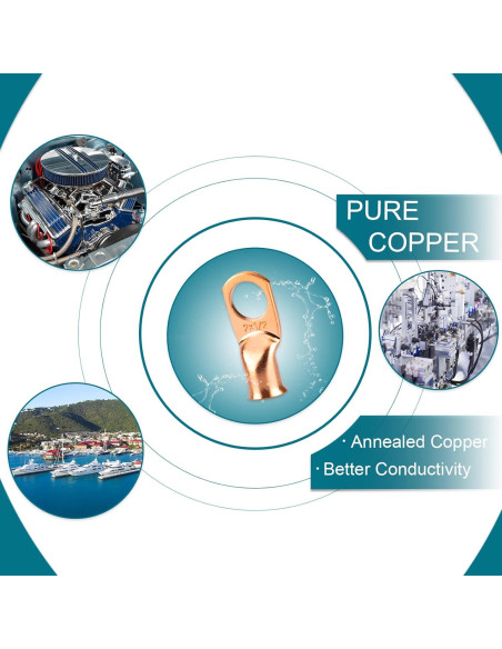 Conectores de terminal de batería SDZONGES 1/0 AWG 8 PCS