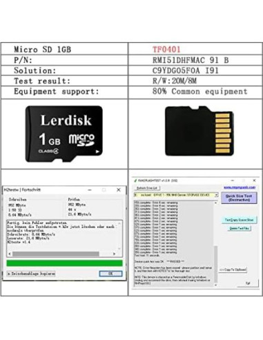 Tarjeta Micro SD 1GB Lerdisk Clase 4 Alta Velocidad