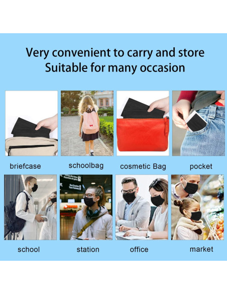 Mascarillas Desechables 3 Capas Adulto Negro 100 Piezas