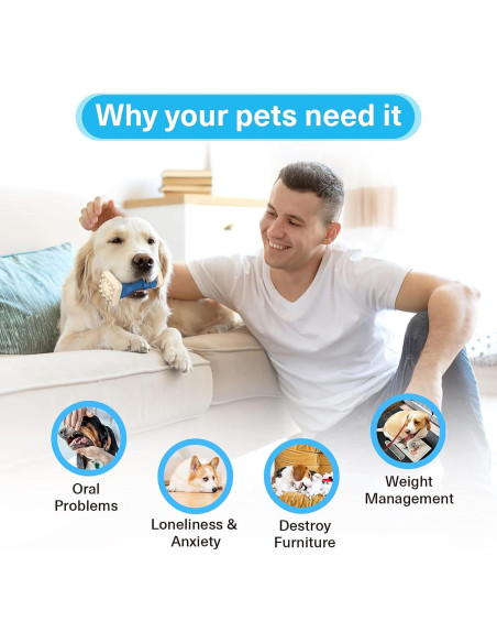 Juguete Indestructible para Perros PcEoTllar - Puzzle de Goma Azul Juguete Indestructible para Perros PcEoTllar - Puzzle de Goma Azul