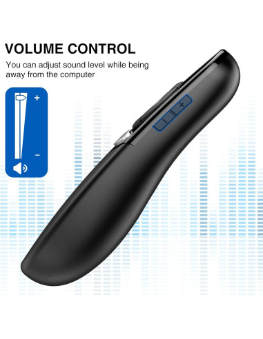 Clicker Presentador Inalámbrico DINOSTRIKE 2 en 1 USB y Tipo C