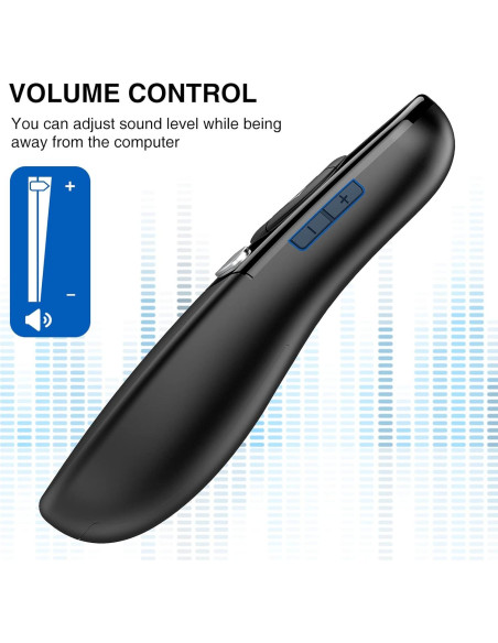 Clicker Presentador Inalámbrico DINOSTRIKE 2 en 1 USB y Tipo C