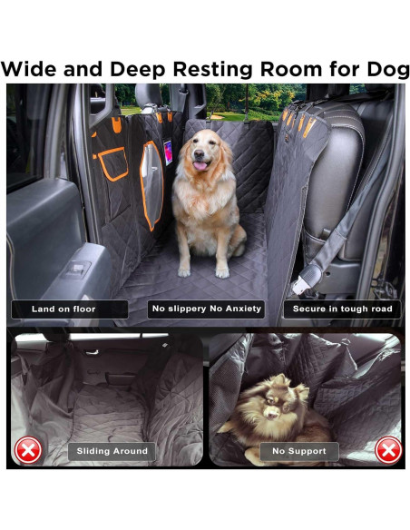 Cubierta de Asiento para Perros ITNAST XL Impermeable Negro