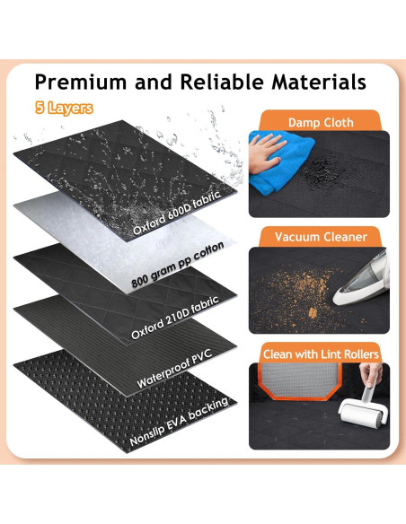 Cubierta de Asiento para Perros ITNAST XL Impermeable Negro