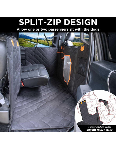 Cubierta de Asiento para Perros ITNAST XL Impermeable Negro