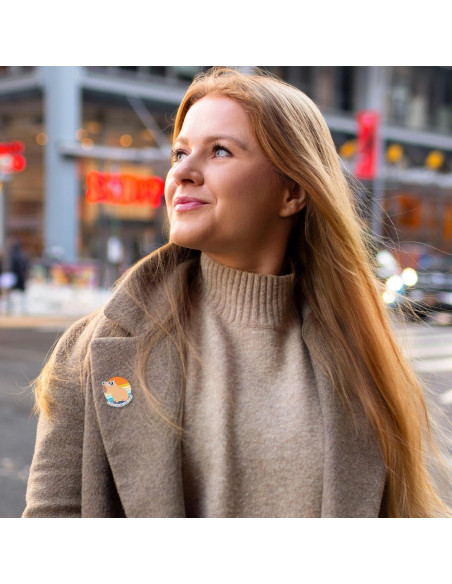 Pin de Esmalte Capibara con Gafas WLLHYF 3.05x2.29cm Pin de Esmalte Capibara con Gafas WLLHYF 3.05x2.29cm