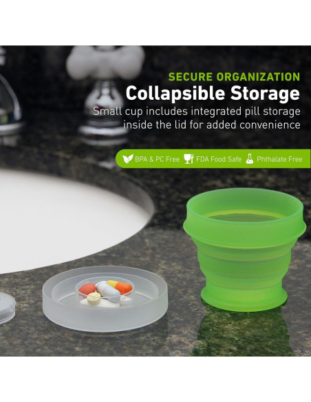 Taza Colapsable GoCup Humangear 118ml Verde Libre de BPA