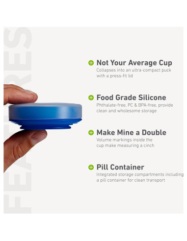 Taza Colapsable GoCup Humangear 118ml Verde Libre de BPA