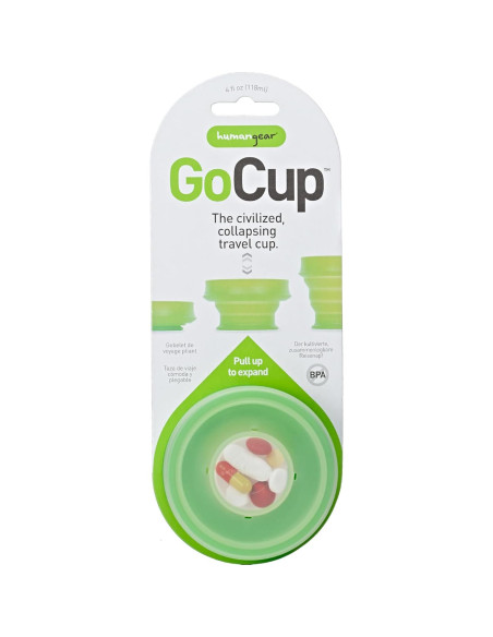 Taza Colapsable GoCup Humangear 118ml Verde Libre de BPA