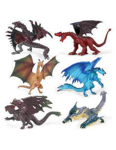 Set de 6 Figuras de Dragón EOIVSH 12.7 cm para Niños
