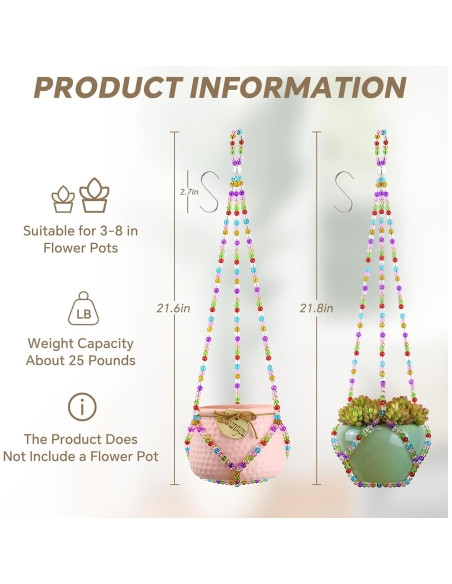 Colgador de Plantas de Cristal Hecho a Mano Genérico 66cm