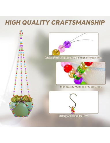 Colgador de Plantas de Cristal Hecho a Mano Genérico 66cm