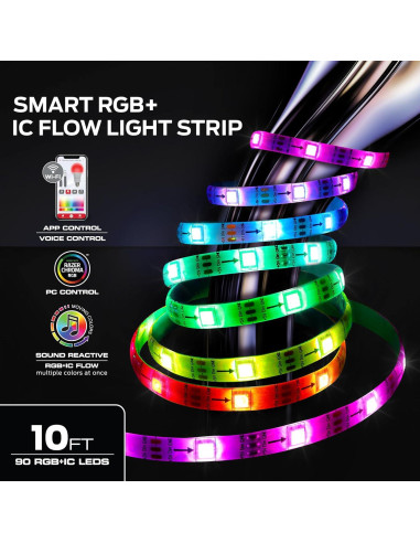 Tira de luces LED Monster Smart RGB+IC 3m - Control App y Voz