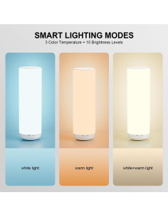 Lámpara de Mesa LED Semlos 30 cm con Control Remoto y Táctil 2