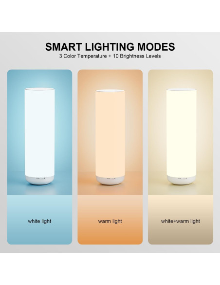 Lámpara de Mesa LED Semlos 30 cm con Control Remoto y Táctil