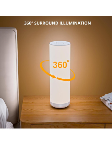 Lámpara de Mesa LED Semlos 30 cm con Control Remoto y Táctil