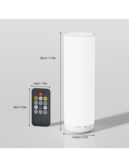 Lámpara de Mesa LED Semlos 30 cm con Control Remoto y Táctil