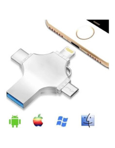 USB Flash Drive 64GB Genérico 4 en 1 USB 3.0 Alta Velocidad