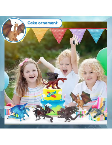 Set de 6 Figuras de Dragón EOIVSH 12.7 cm para Niños