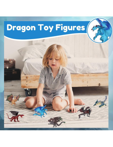 Set de 6 Figuras de Dragón EOIVSH 12.7 cm para Niños