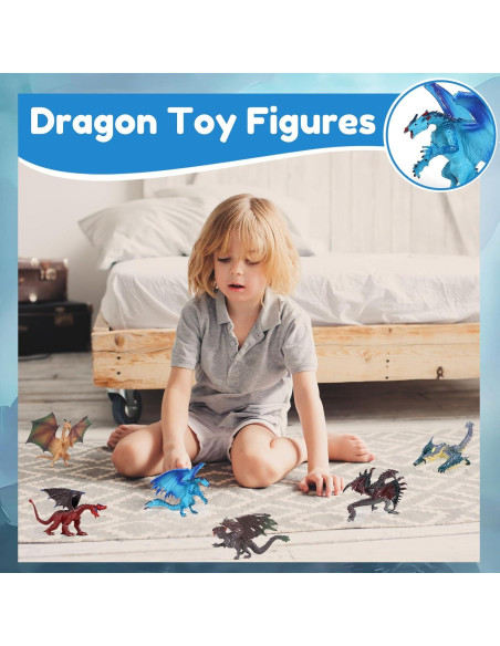 Set de 6 Figuras de Dragón EOIVSH 12.7 cm para Niños