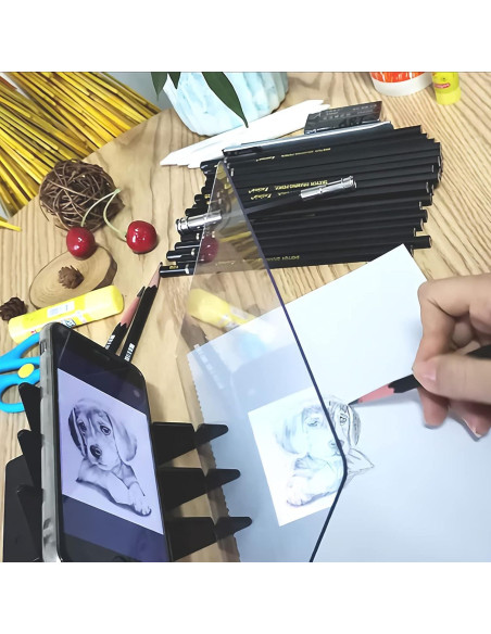 Tablero de Dibujo Óptico ITODA 26x19 cm con Soporte Ajustable Tablero de Dibujo Óptico ITODA 26x19 cm con Soporte Ajustable