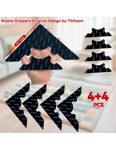 Agarradores Antideslizantes Tikfoam para Alfombras - 8 Pcs