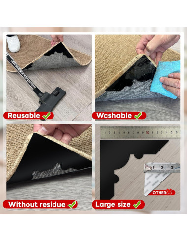 Agarradores Antideslizantes Tikfoam para Alfombras - 8 Pcs