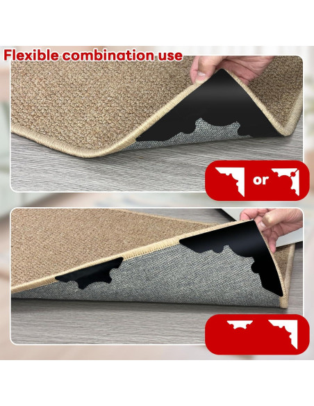 Agarradores Antideslizantes Tikfoam para Alfombras - 8 Pcs