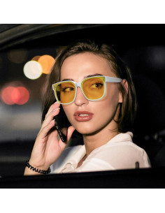 Gafas de Visión Nocturna CARFIA HD Amarillo para Conducir 2