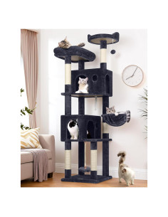 Árbol para Gatos Globlazer F70B 180 cm Gris Oscuro Multi-Nivel