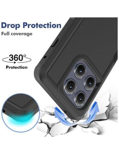 Funda Protectora Doble Capa para Motorola Moto Edge 2025 - Negro