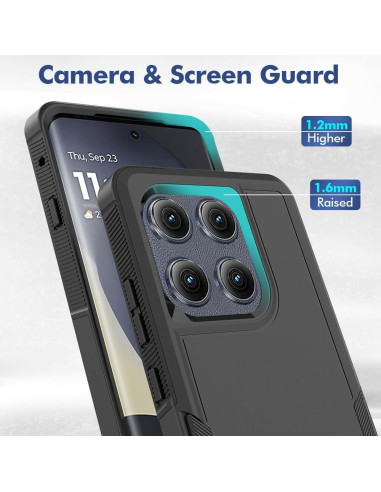 Funda Protectora Doble Capa para Motorola Moto Edge 2025 - Negro