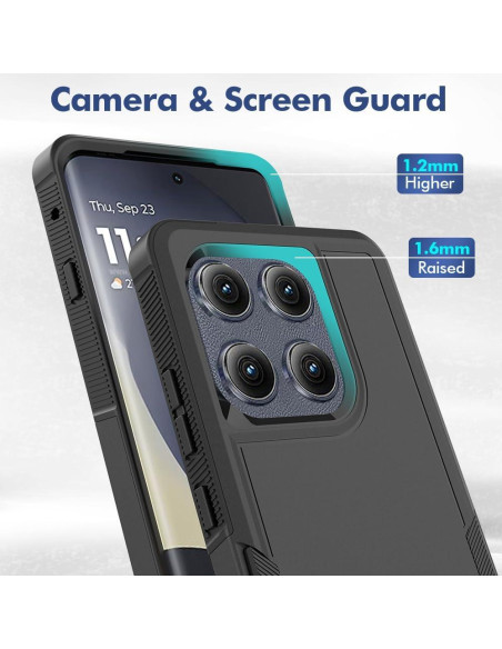 Funda Protectora Doble Capa para Motorola Moto Edge 2025 - Negro