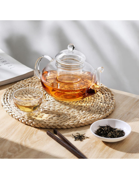 Tetera de vidrio CNGLASS 600 ml con infusor removible