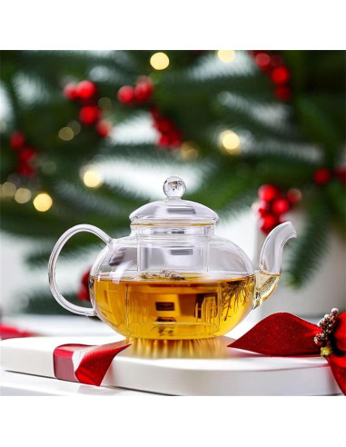 Tetera de vidrio CNGLASS 600 ml con infusor removible