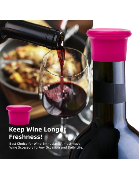 12 Tapones de Silicona para Vino DXMWWTP - 6 Colores 12 Tapones de Silicona para Vino DXMWWTP - 6 Colores