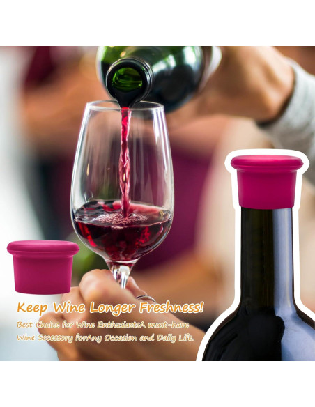12 Tapones de Silicona para Vino DXMWWTP - 6 Colores 12 Tapones de Silicona para Vino DXMWWTP - 6 Colores