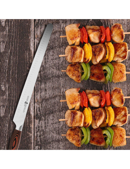 Cuchillo de Rebanar TUO 35.56 cm Acero Inoxidable Pakkawood