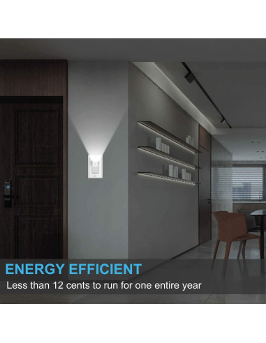 Paquete de 10 Interruptores de Pared SOZULAMP 3 Vías con Luz Nocturna LED 15Amp