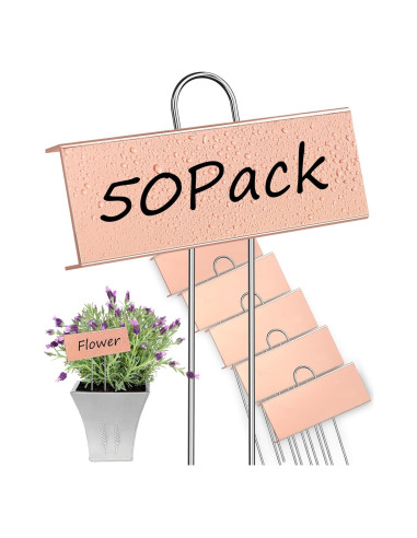 Etiquetas de Jardín WSICSE 50 Piezas Metal Impermeables 26.9 cm