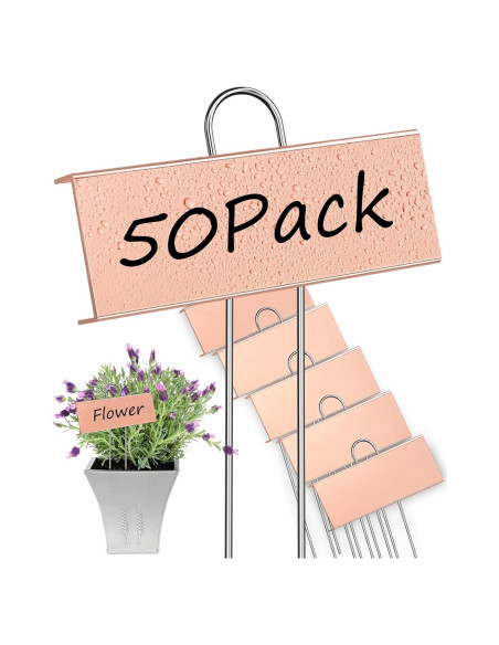 Etiquetas de Jardín WSICSE 50 Piezas Metal Impermeables 26.9 cm