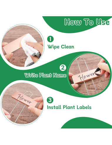 Etiquetas de Jardín WSICSE 50 Piezas Metal Impermeables 26.9 cm