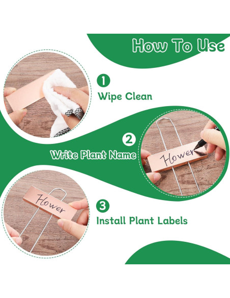 Etiquetas de Jardín WSICSE 50 Piezas Metal Impermeables 26.9 cm