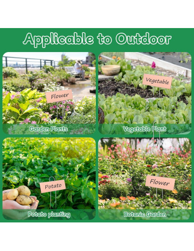 Etiquetas de Jardín WSICSE 50 Piezas Metal Impermeables 26.9 cm