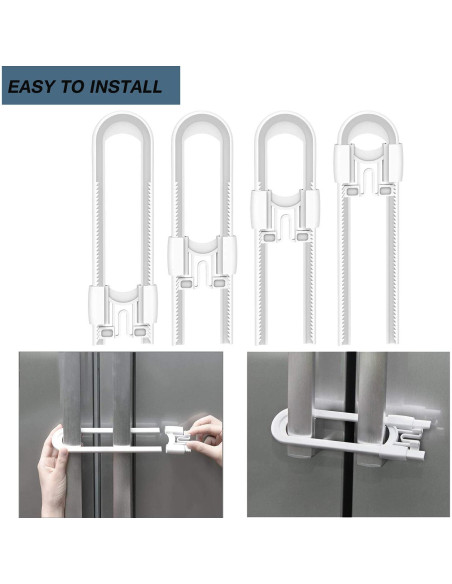 Cerraduras de Gabinete Deslizantes XHL-Oumin para Bebés - 4 Piezas