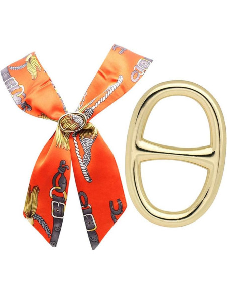 Clip de Bufanda Ovalado Vpang en Aleación - Color Oro Clip de Bufanda Ovalado Vpang en Aleación - Color Oro