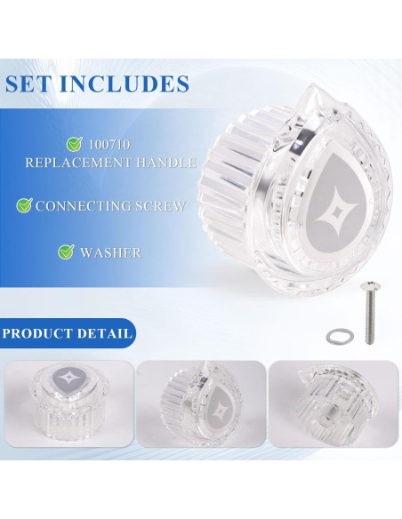 Mango de Ducha RYUTAIN Compatible Moen 100710 Cristal